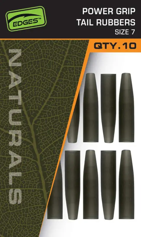 Doar azi Conuri Fox Edges Clips pentru Plumb Pierdut Fox Edges Naturals Power Grip Tail Rubbers, Nr.7, 10buc/plic