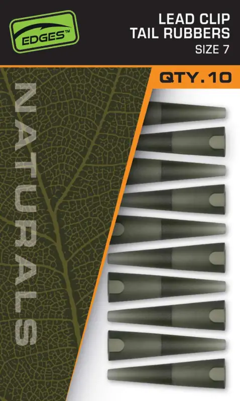 Ofertă limitată Fox EDGES™ Naturals Lead Clip Tail Rubbers - Size 7
