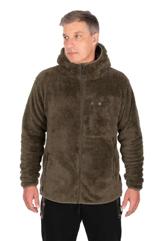Noutate Jacketa Fox HD Prem Full Zip Teddy Jacket Khaki