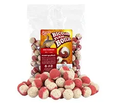 Boilies de Carlig Benzar Mix Turbo Bicolor, 20mm, 250g, Crap Capsuni Transport gratuit