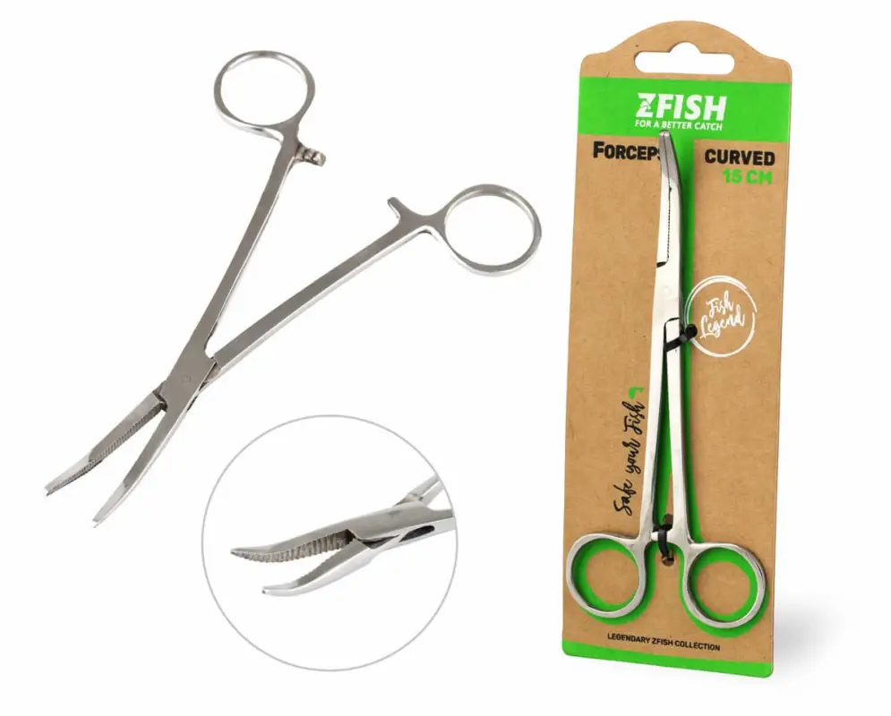 Reducere Pensa ZFish Curved Forceps, 15cm