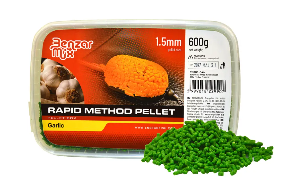 Pelete Benzar Method Rapid, 1.5mm, 600g, Usturoi Ofertă