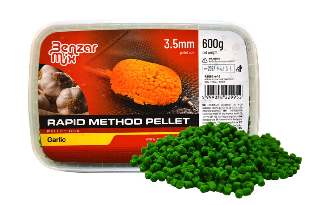 Pelete Benzar Method Rapid, 3.5mm, 600g, Usturoi Ofertă exclusivă