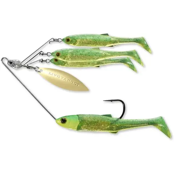 Reducere extra Spinnerbait LiveTarget BaitBall Spinner Rig, Small, Lime Chartreuse Gold, 11g