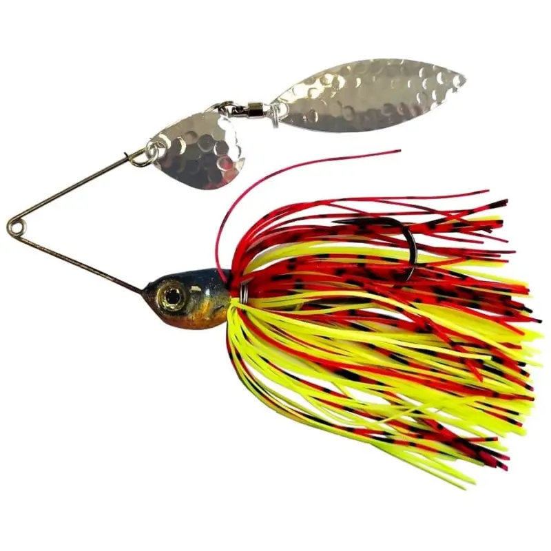Livrare expres Spinnerbait Berti Gigant Colorado Salcie, Rosu Negru Chartreuse, 11g