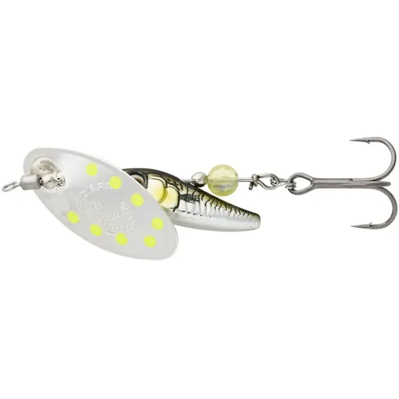 Disponibil imediat Lingurita rotativa Savage Gear Sticklebait Spinner, nr.2, Green Silver Ayu, 7.3g