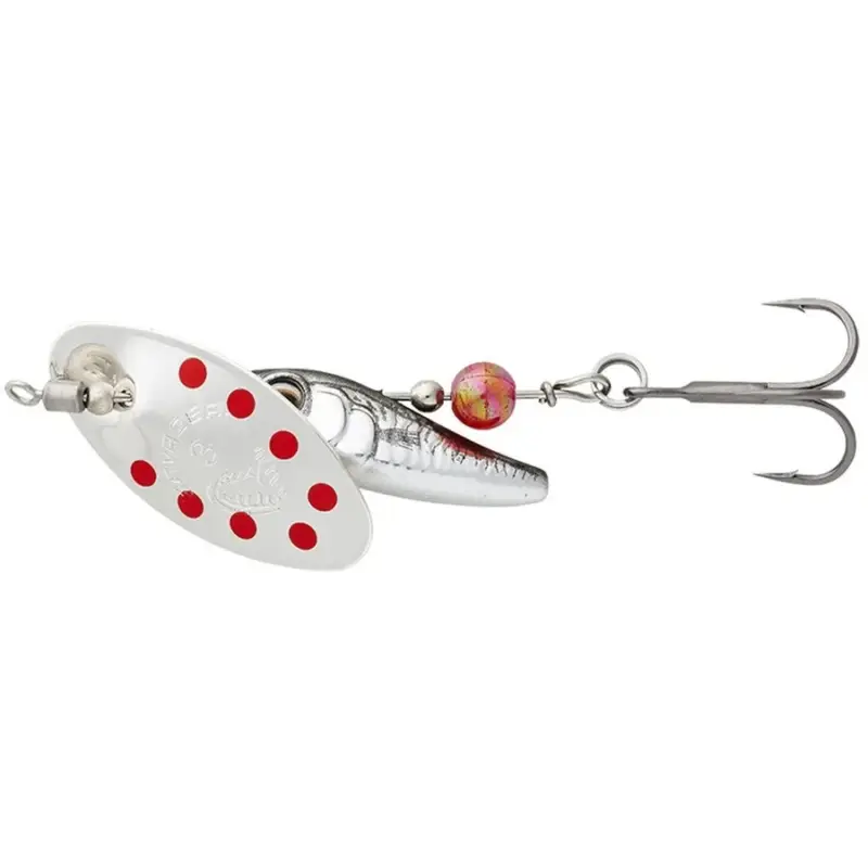 Lingurita rotativa Savage Gear Sticklebait Spinner, nr.1, Dirty Silver Red, 4.5g Livrare expres