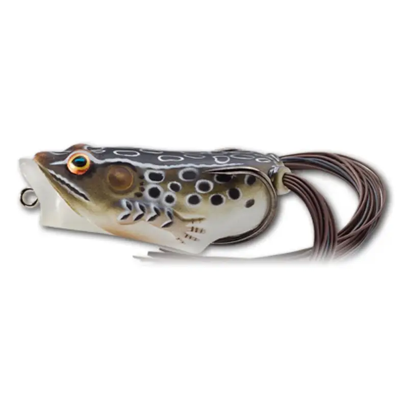 Vobler LiveTarget Hollow Body Frog Popper, Brown Black, 6.5cm, 14g Ofertă limitată