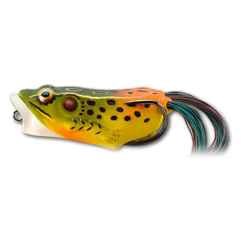 Expediere rapidă Vobler LiveTarget Hollow Body Frog Popper, Emerald Red, 6.5cm, 14g