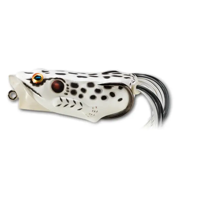 Reducere de preț Vobler LiveTarget Hollow Body Frog Popper, Albino White, 6.5cm, 14g