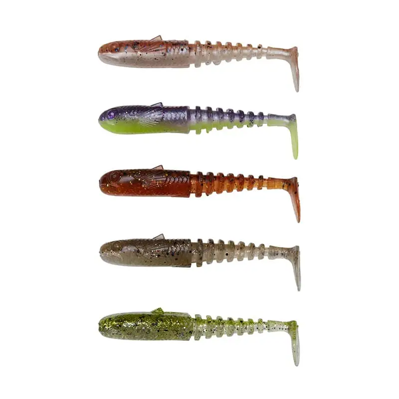 Ieftin Shad Savage Gear Gobster, Clear Water Mix, 7.5cm, 5buc