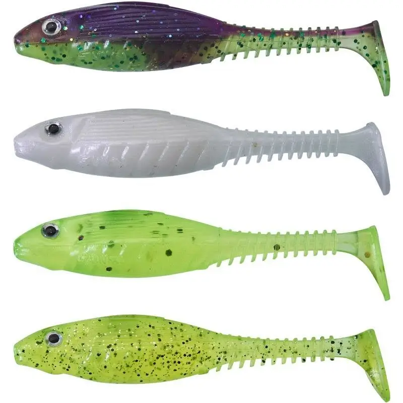 Ofertă specială Kit Shad-uri Gunki Grubby Dark Water, 4buc