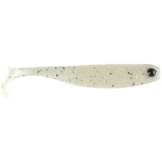 Shad Mustad Mezashi Z-Tail Minnow, Pearl White, 7.6cm, 6buc Doar azi