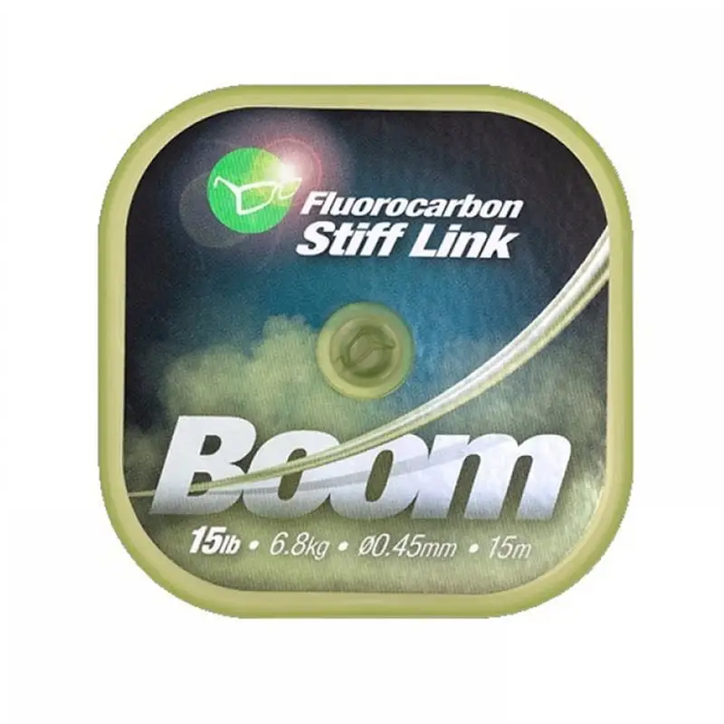 Lichidare de stoc Fir Fluorocarbon Korda Boom Stiff Link, Low Vis Green, 15m