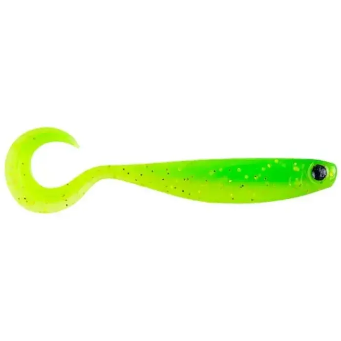 Reducere Shad Mustad Mezashi Cross Curly Tail, Chart. & Chart., 9cm, 6buc