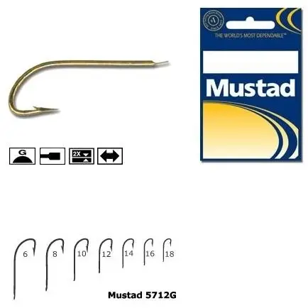 Carlig Mustad Crystal M5712G, Tija Lunga, Auriu, 10buc/plic Calitate înaltă