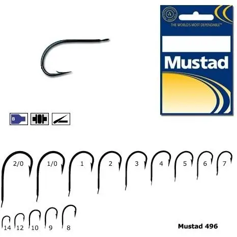 Carlig Mustad M496, Forjat Revers Rotund, Bleu, 10buc/plic Preferatul clienților