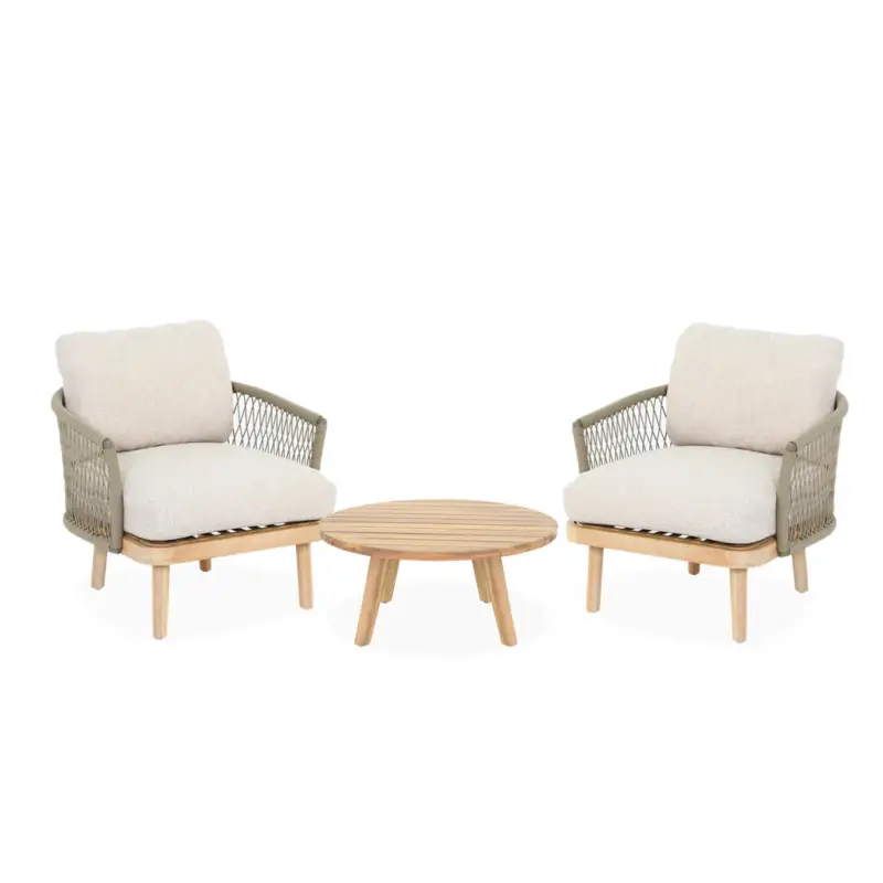 MAUI/DANAO Set mobilier terasă/grădină, 2 fotolii și măsuță Reduceri