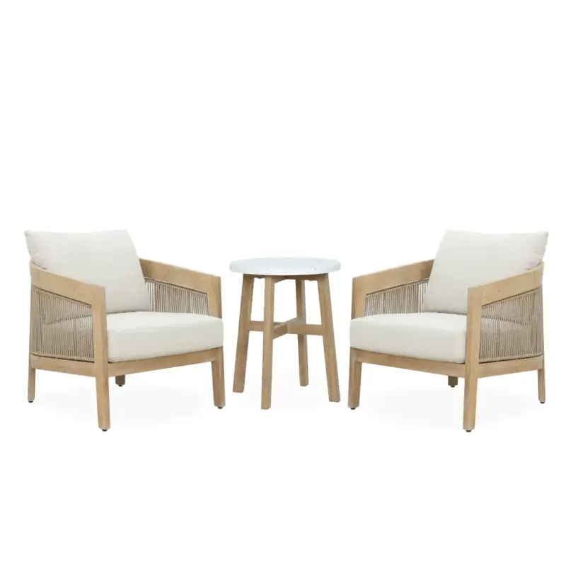 OLIVE Set mobilier terasă/grădină, 2 fotolii și măsuță Noutate