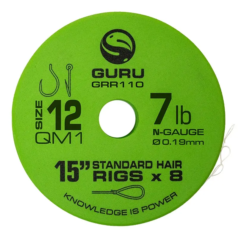 Montura Guru QM1 Standard Hair Rigs 15″, 8buc/plic Calitate înaltă
