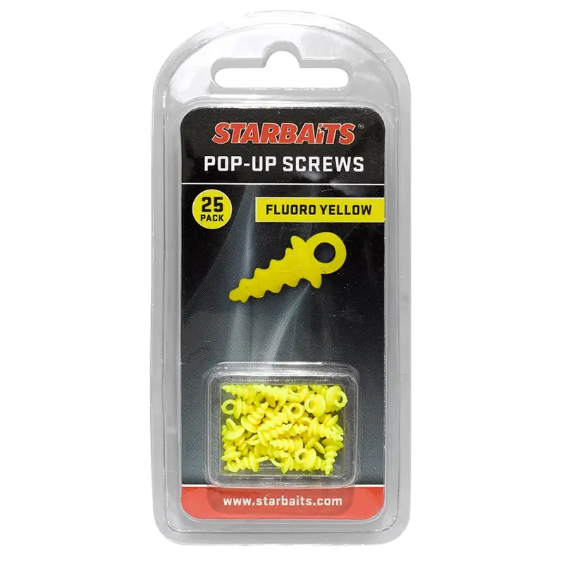 Pop-Ups Screws Starbaits, Fluoro Yellow, 15buc/plic Transport gratuit