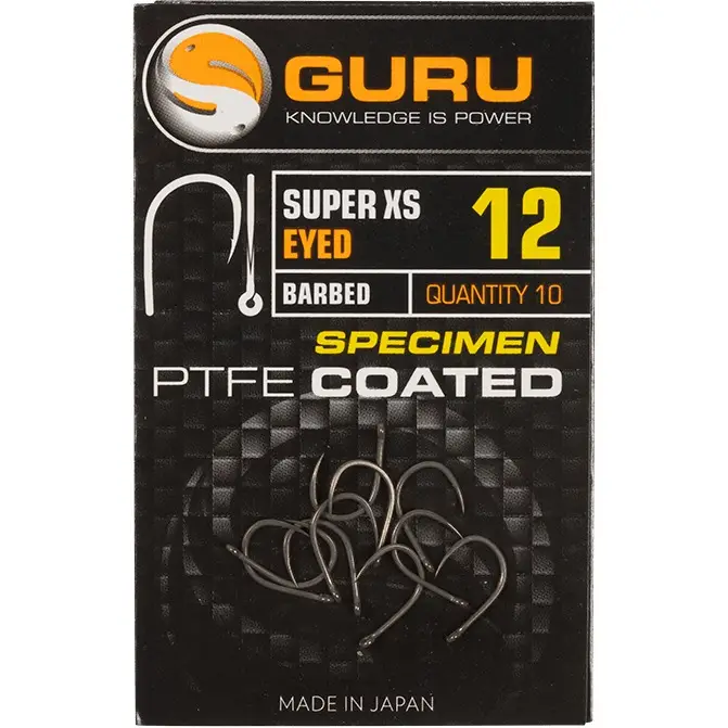 Bestseller Carlige Guru Super XS Eyed Barbed, 10buc/plic