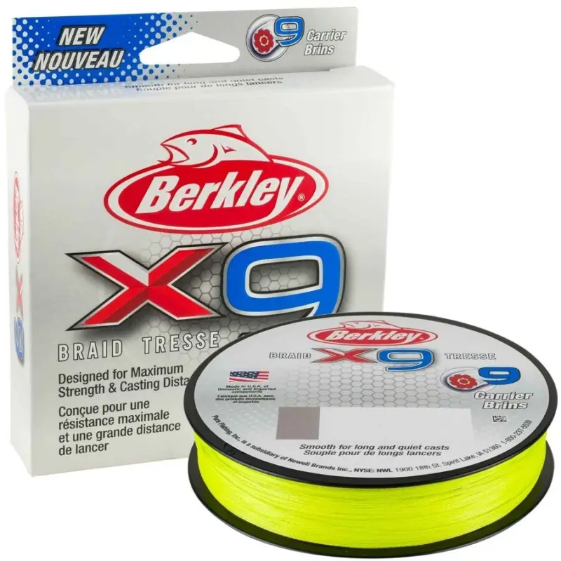 Nu rata Fir Berkley X9 Braid, Verde Fluo, 150m