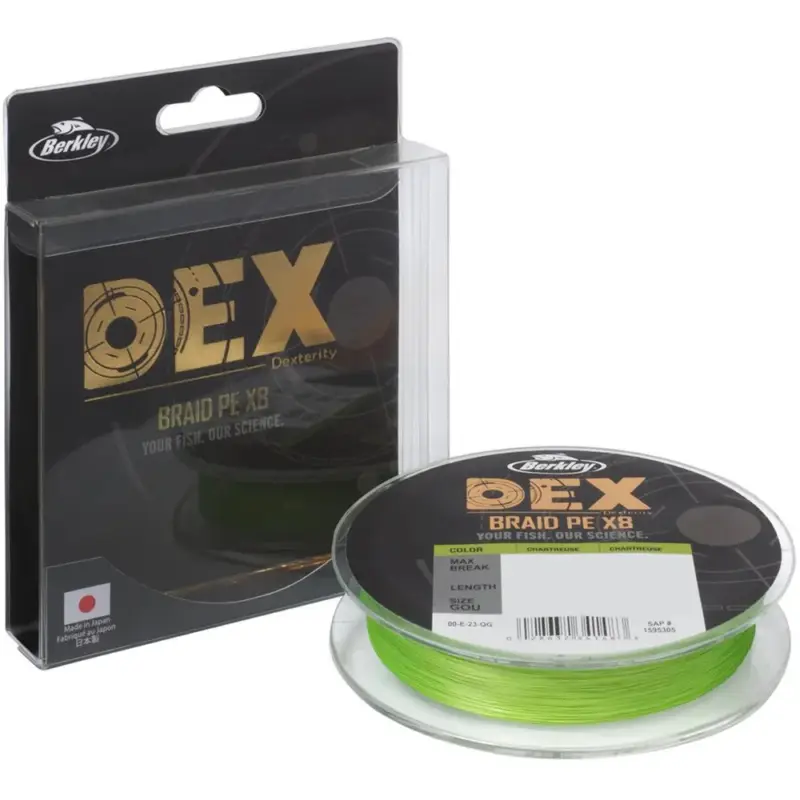 Ofertă exclusivă Fir Berkley Dex Braid PE x8, Chartreuse, 0.12mm, 150m
