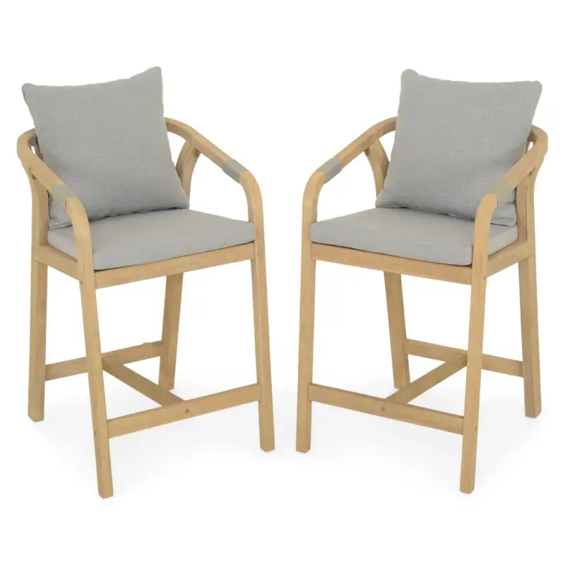 ASHEN Set mobilier terasă/grădină, 2 scaune bar Lichidare de stoc