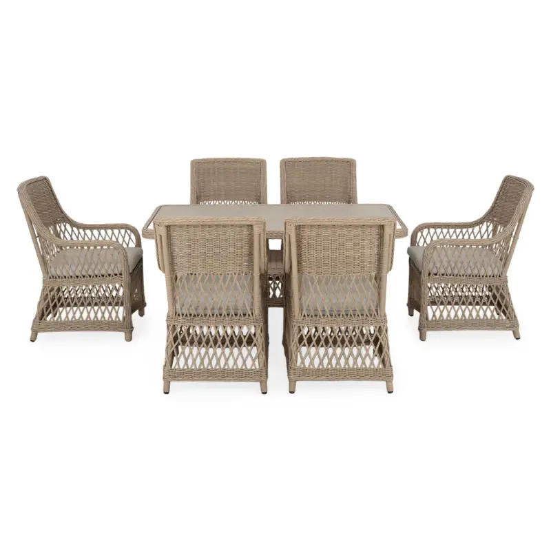 COSETTE Set mobilier terasă/grădină, 6 scaune și masă Popular