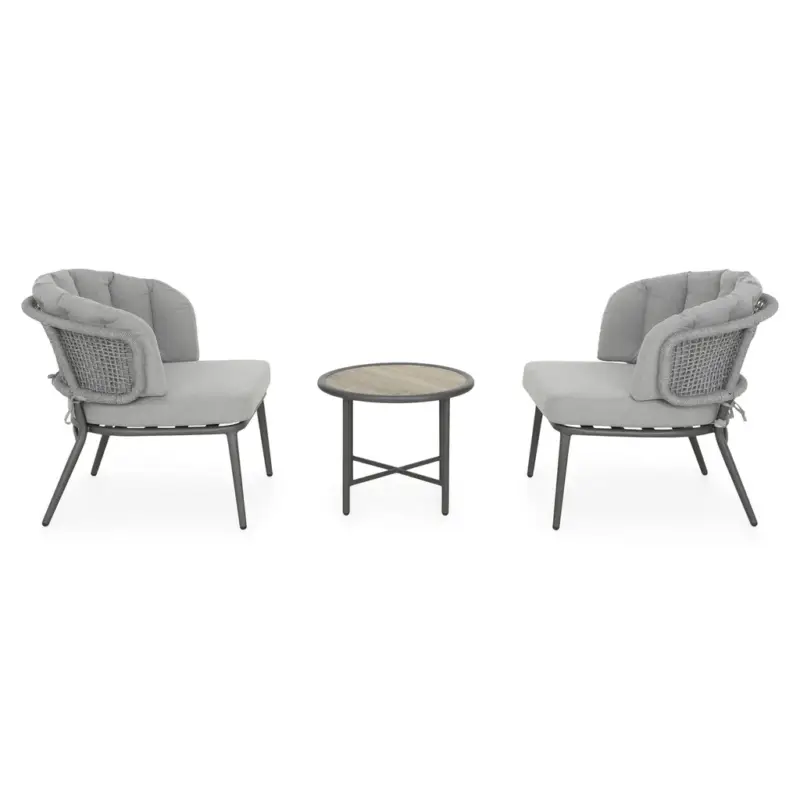 Reduceri MUMBAI Set mobilier terasă/grădină, 2 fotolii și măsuță