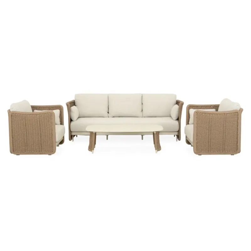 Preferatul clienților CATALINA Set mobilier terasă/grădină, canapea, 2 fotolii și măsuță