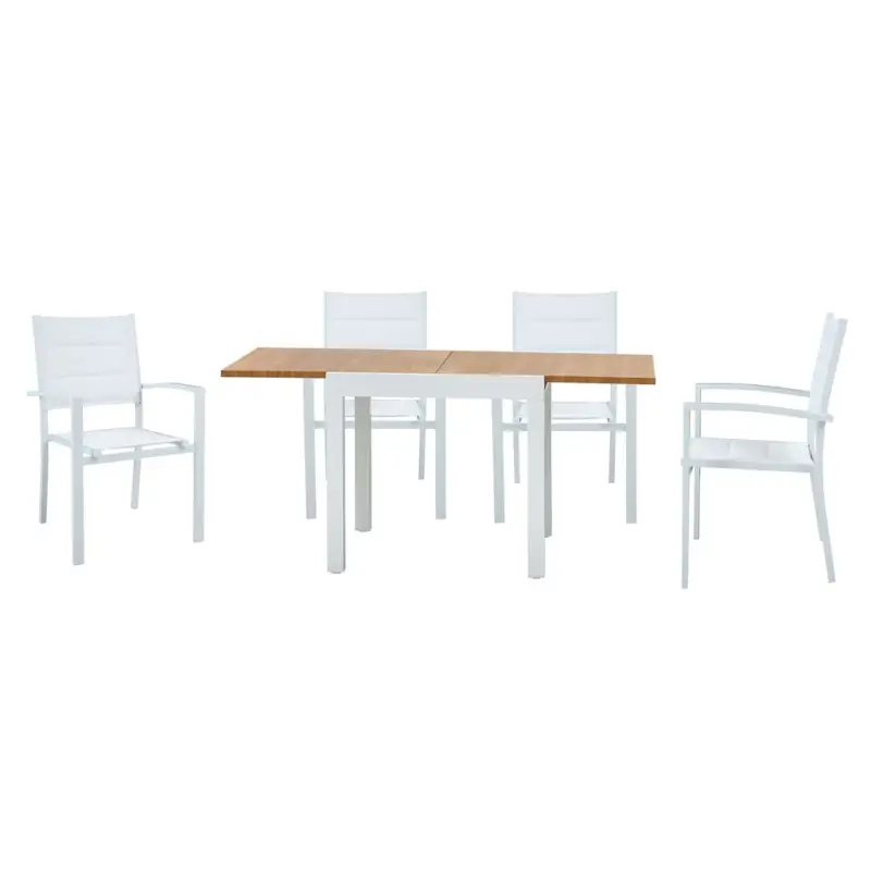 DRESDEN Set mobilier terasă/grădină, 4 scaune și masă extensibilă Cel mai vândut