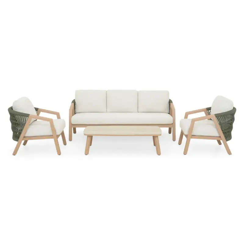Cumpără acum JACOB Set mobilier terasă/grădină, 2 fotolii, canapea și masă