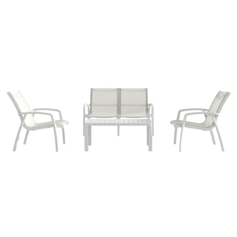 MARTA Set mobilier terasă/grădină, 2 fotolii, canapea și măsuță Reducere extra
