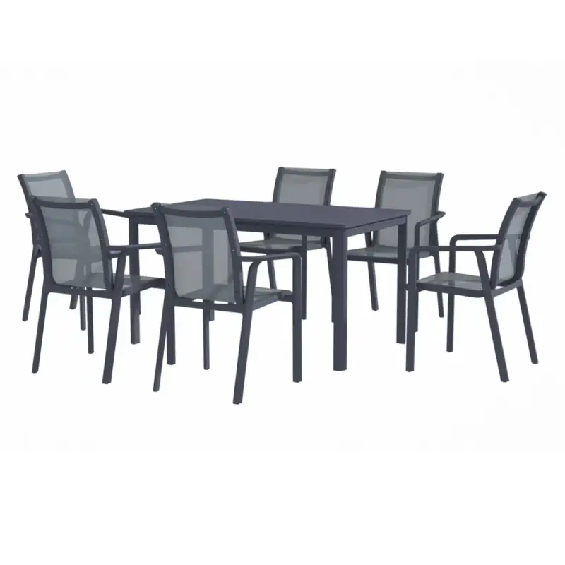 MARTA Set mobilier terasă/grădină, 6 scaune și masă Plată sigură