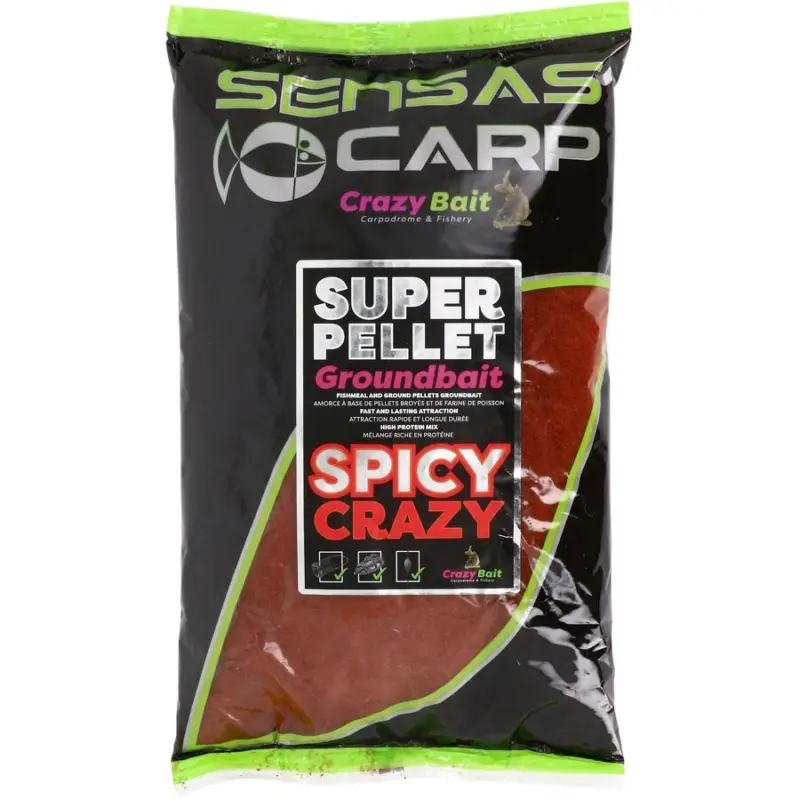 Livrare gratuită Nada Sensas Super Pellet Spicy Crazy, 1kg