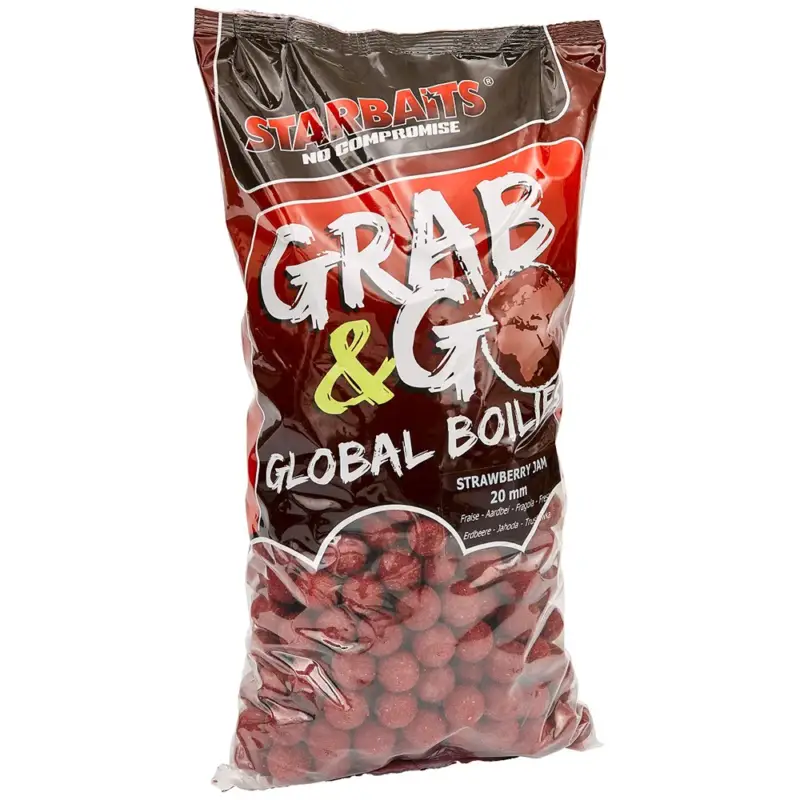 Boilies Starbaits Grab & Go Global, Strawberry Jam, 20mm, 2.5kg Cumpără online