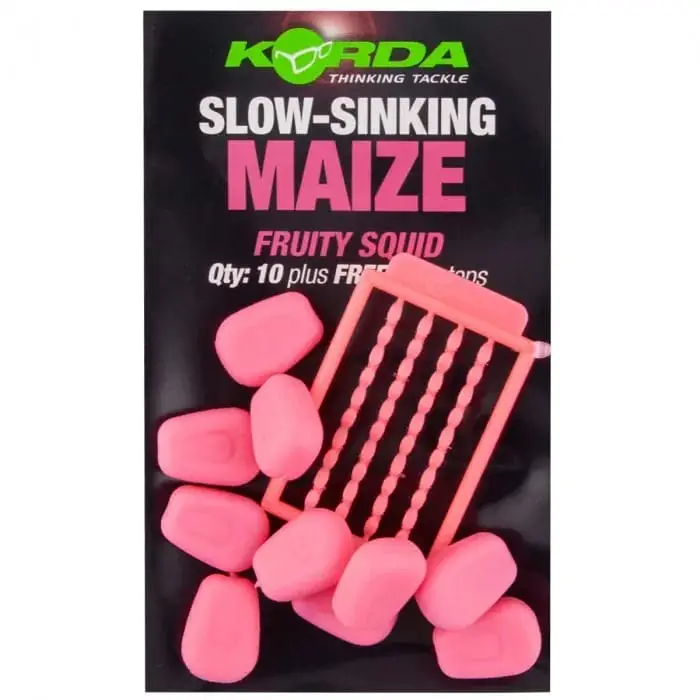 Ofertă Porumb Flotant Korda Slow Sinking Maize, Fruity Squid Pink, 10buc