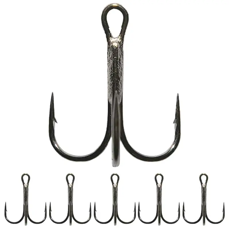 Ancora Tripla Scurta Mustad KVD Elite, Nichel, nr.6, 6buc Calitate înaltă
