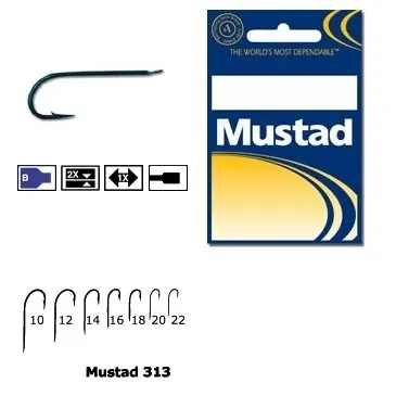 Preț mic Carlig Mustad Concurs M313, Tija Lunga, Negru/Albastru, 10buc/plic