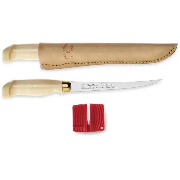 Cutit Marttiini Finlander pt. filetat lama 150 mm + dispozitiv ascutire Ofertă limitată