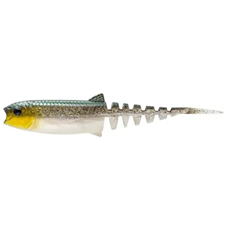 Premium Shad Savage Gear Cannibal Minnow V-Tail, Green Silver, 12.5cm, 12.8g, 4buc