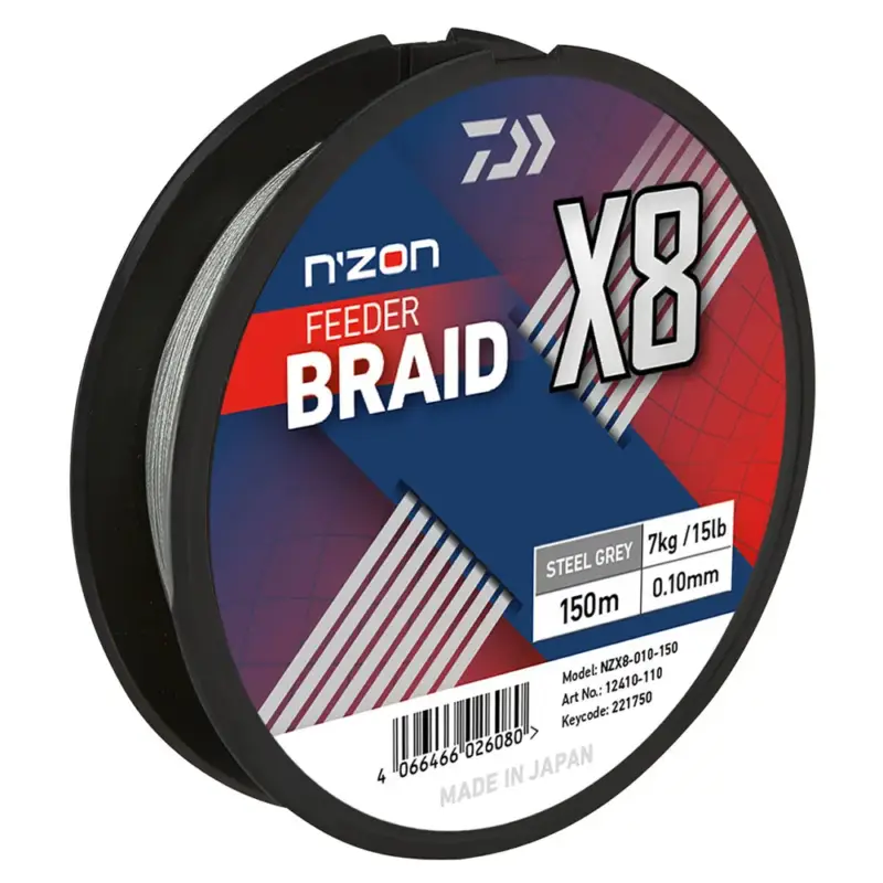 Disponibil imediat Fir Daiwa N’Zon X8 Braid, 0.10mm, 150m