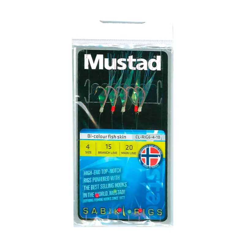 Taparina Mustad Bi-Colour Fish Skin Sabiki, nr.8, 5buc Retur ușor