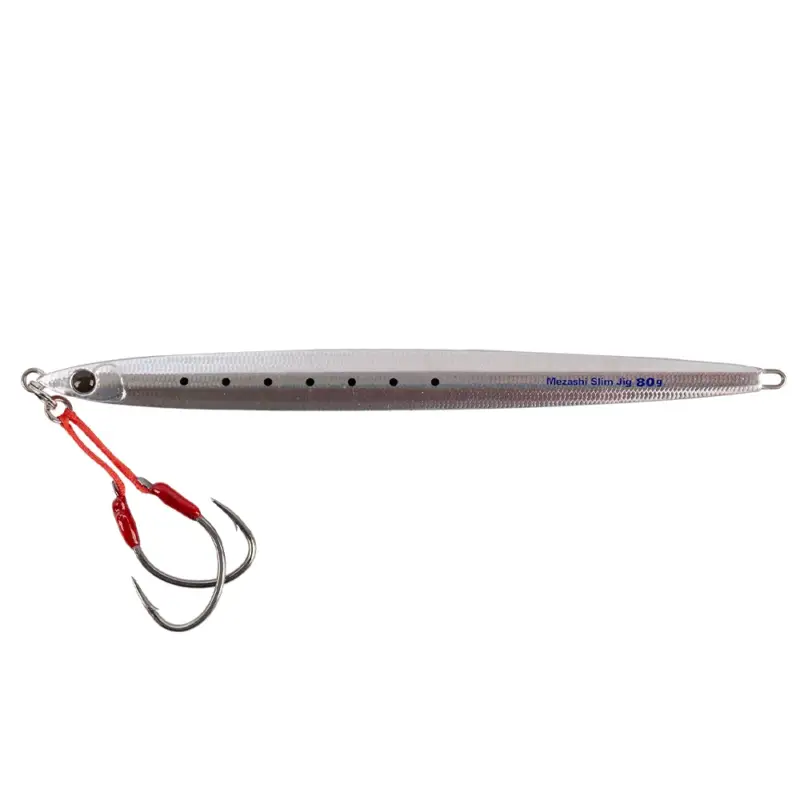 Nu rata Jig Mustad Mezashi Slim, Shirasu Glow, 14.5cm, 60g
