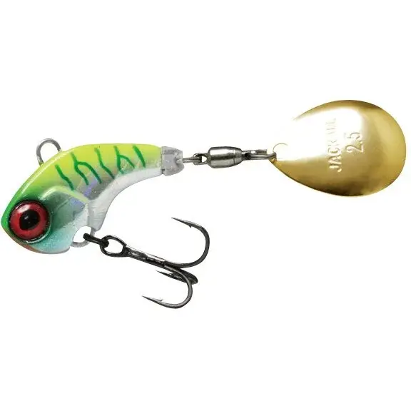 Reducere de preț Spinnertail Jackall Spinner Deracoup, HL Chartreuse Back Tiger, 10.6g
