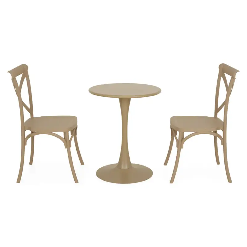 Ofertă limitată PLEZURO/SUCCOR Set mobilier terasă/grădină, 2 scaune și masă