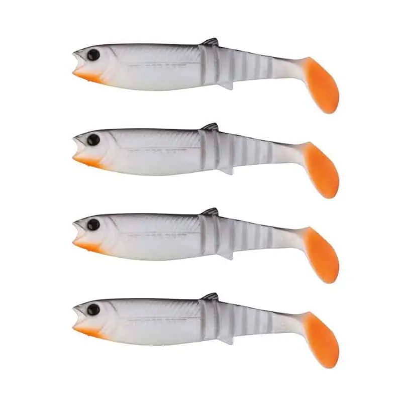 Shad Savage Gear Cannibal Shad, White & Black, 10cm, 9g, 4buc Livrare expres