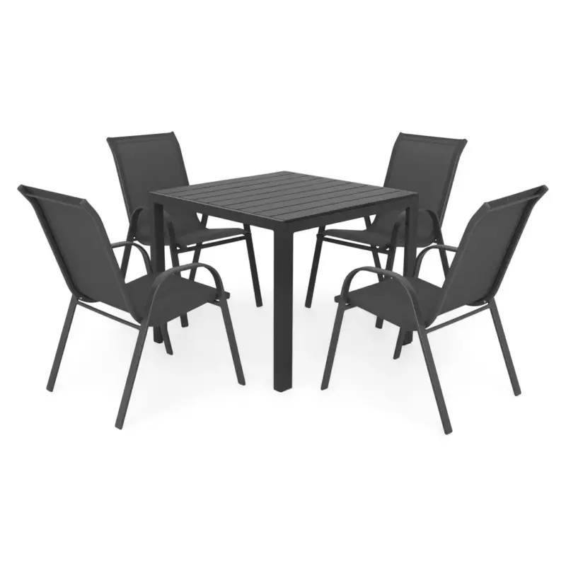 Bestseller ENCORE/BASIC Set mobilier terasă/grădină, 4 scaune și masă